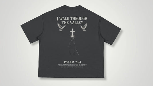 I walk through the valley of the Shadow of death Boxy tee - ThornsofVictory