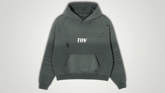 Frayed Sunfade Boxy Fleece Hoodie ODMPOD