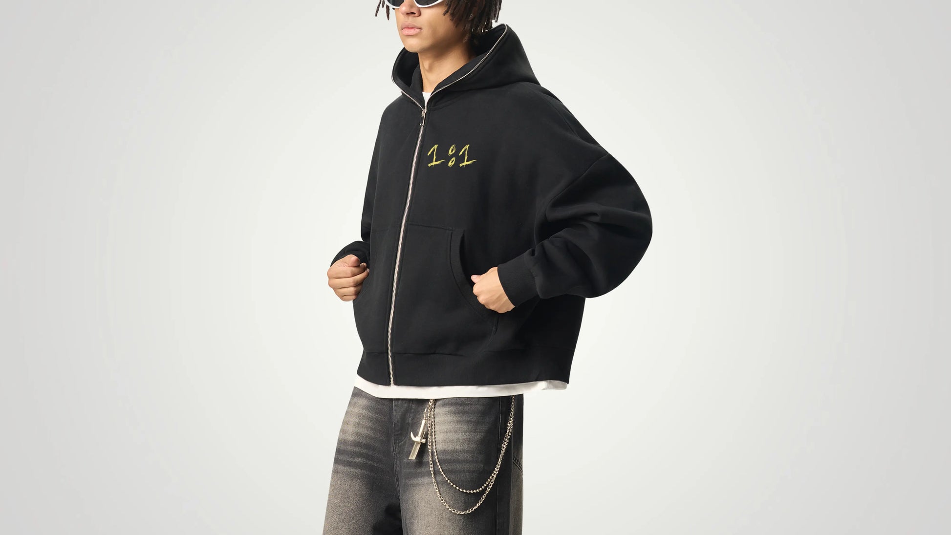 garden of Eden illustration genesis 1:1 boxy zip up - ThornsofVictory