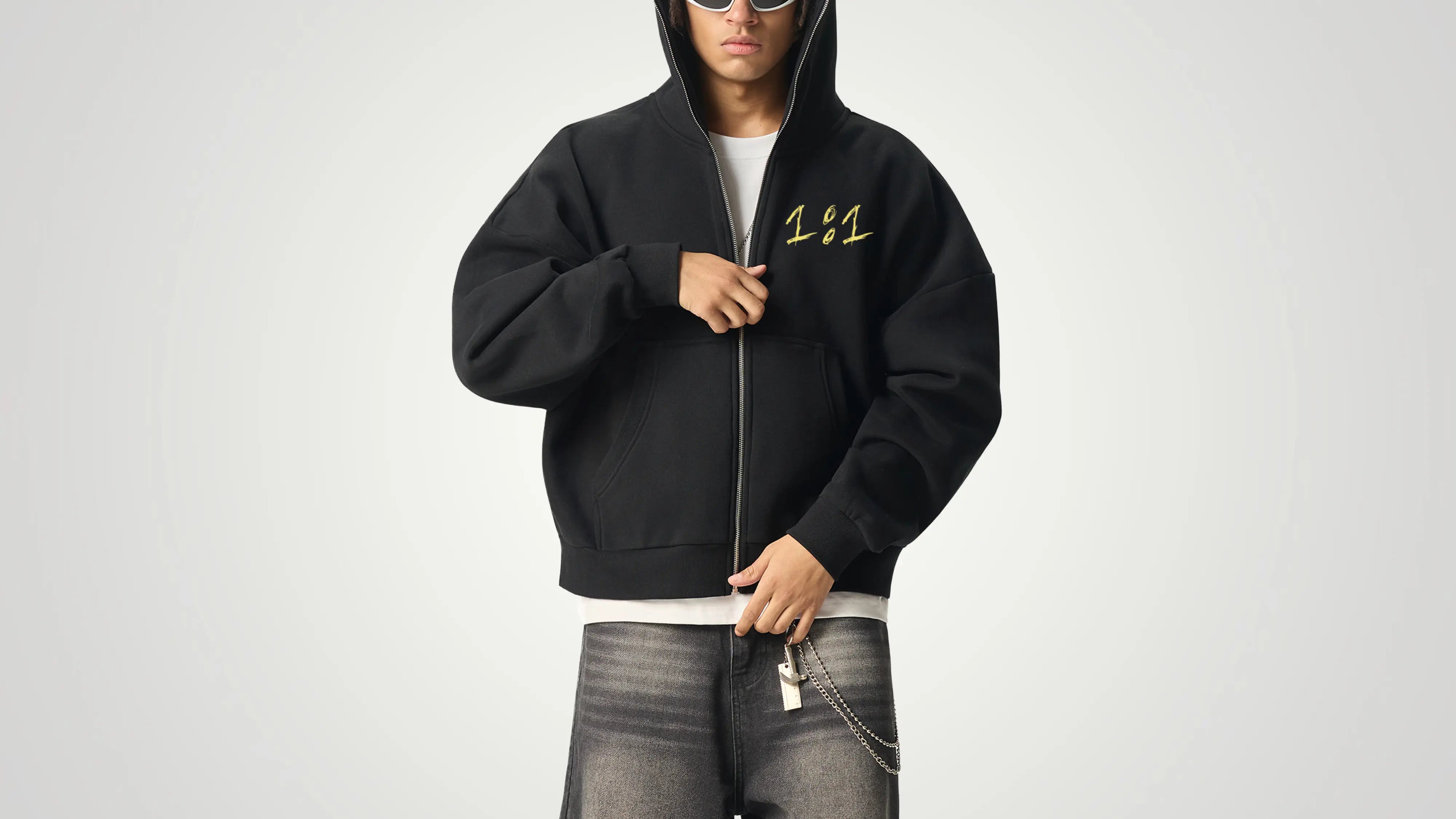 garden of Eden illustration genesis 1:1 boxy zip up - ThornsofVictory