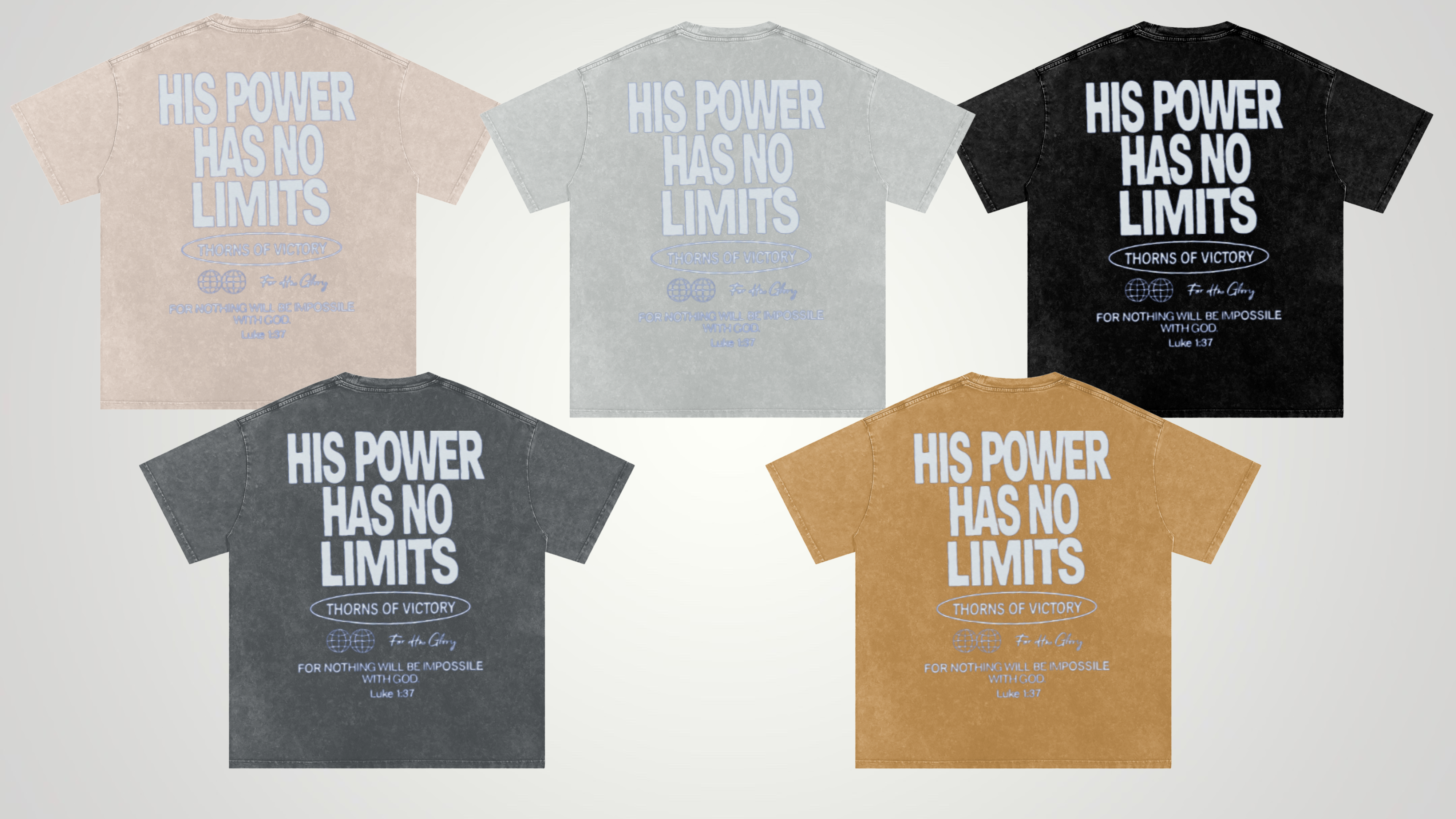 His power has no limits acid wash tee - ThornsofVictory