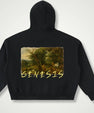 garden of Eden illustration genesis 1:1 boxy zip up - ThornsofVictory