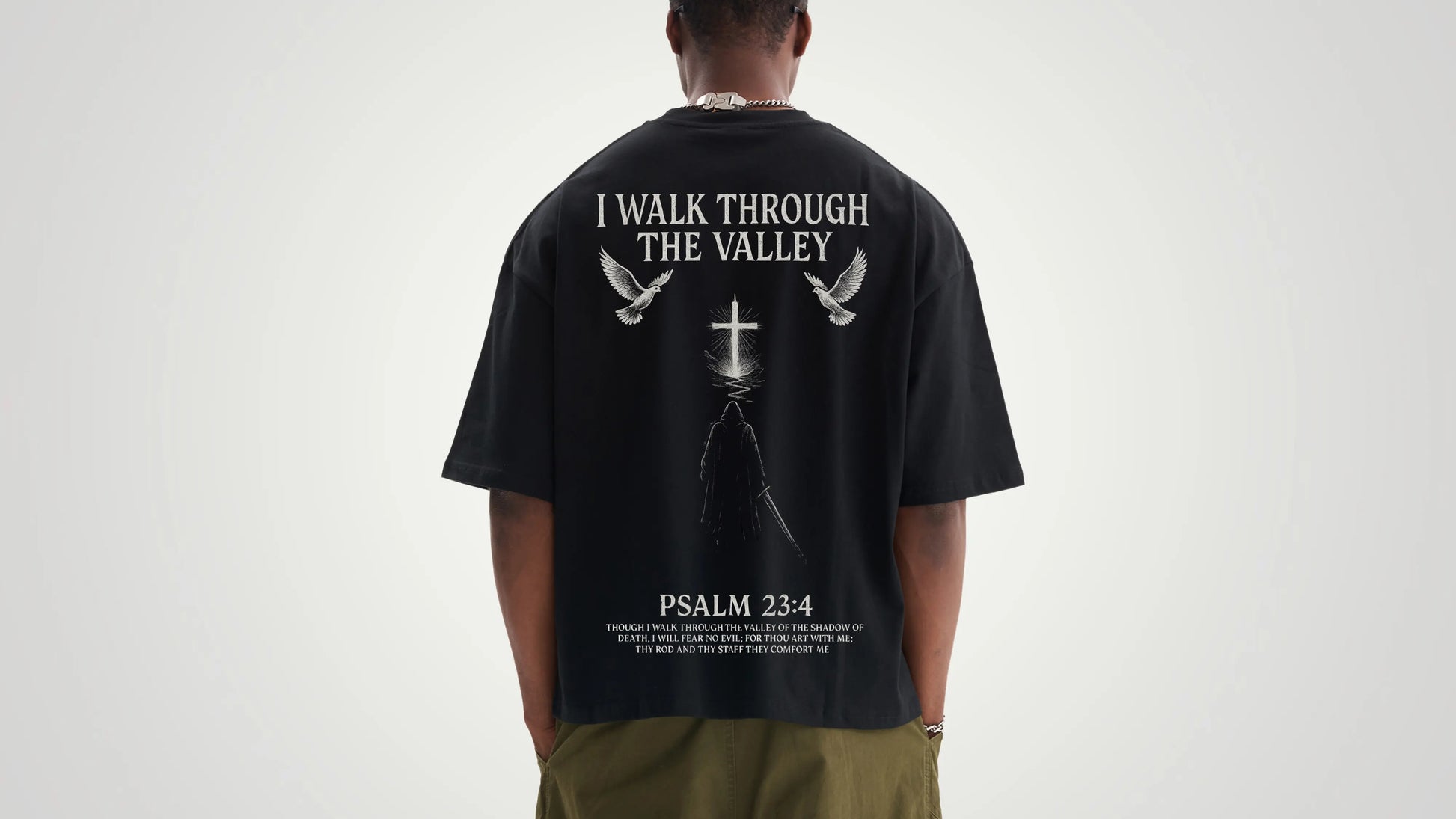 I walk through the valley of the Shadow of death Boxy tee - ThornsofVictory