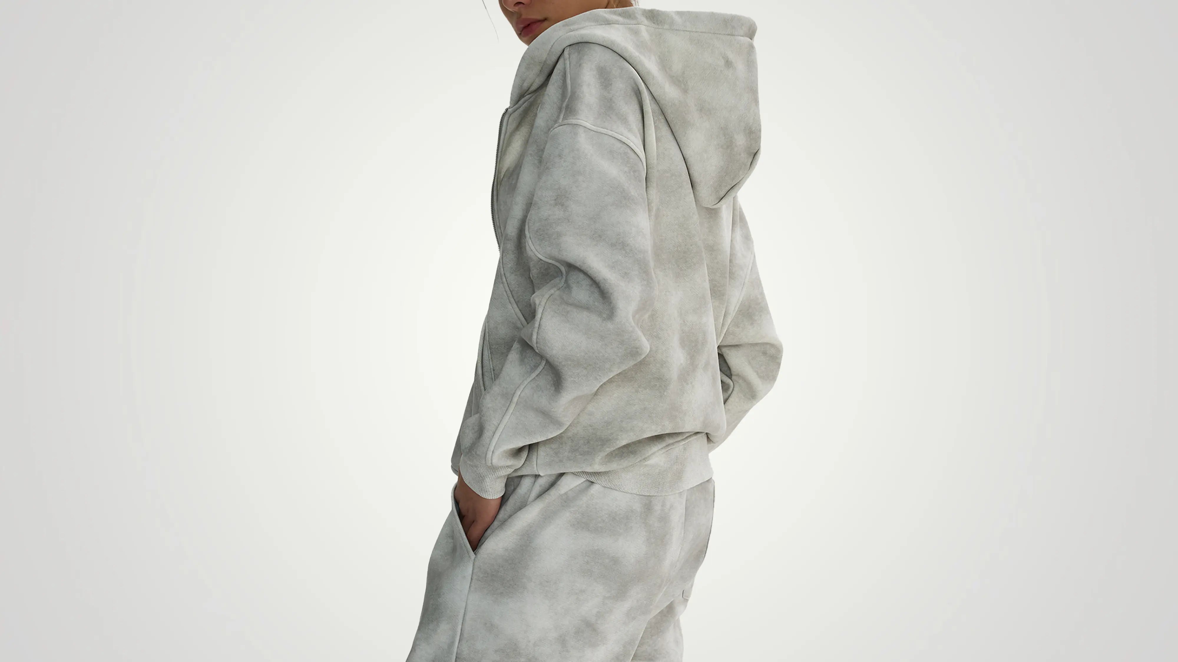 Kingdom dirty  wash boxy zip up - ThornsofVictory