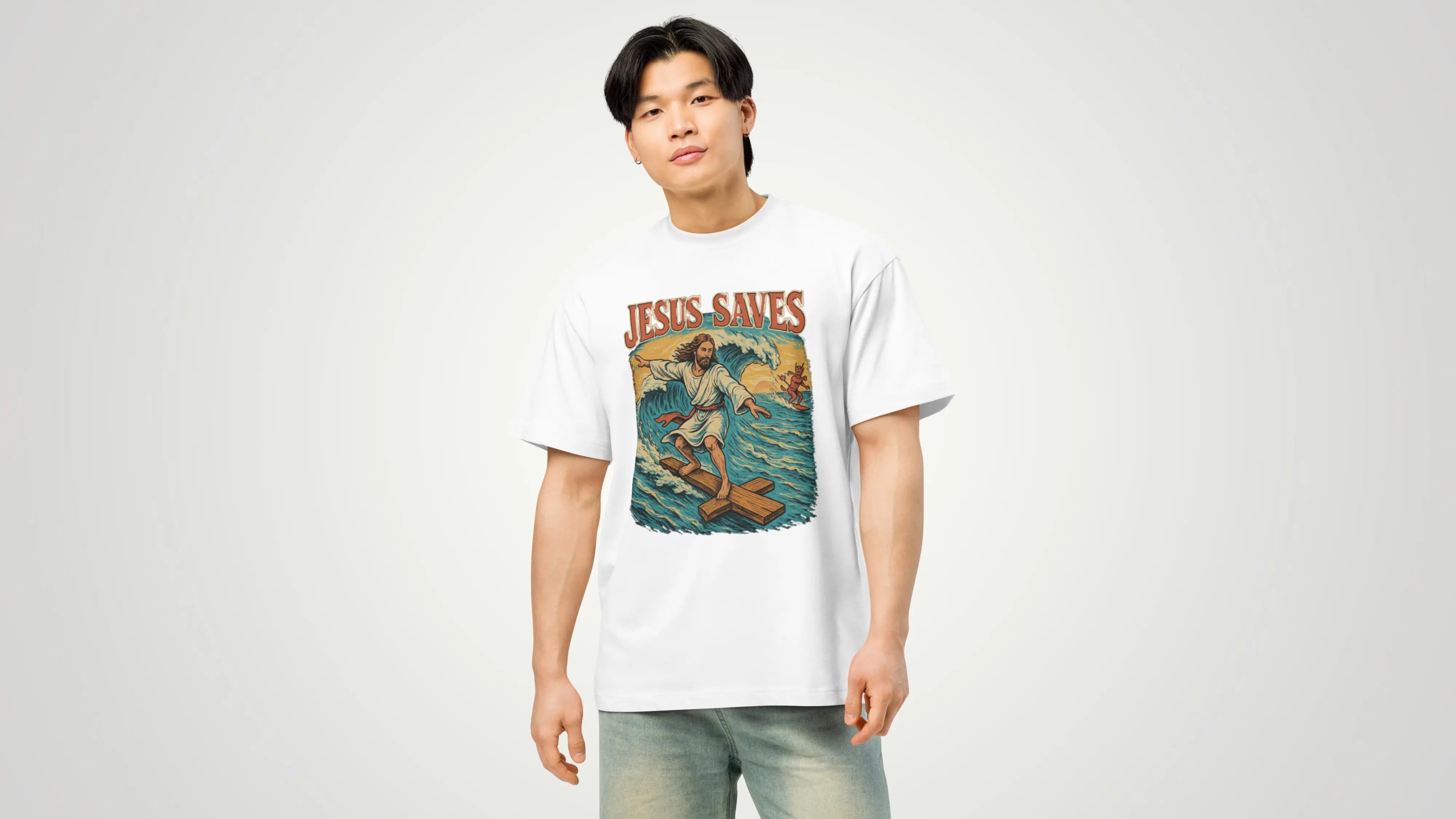 Jesus saves Boxy tee - ThornsofVictory