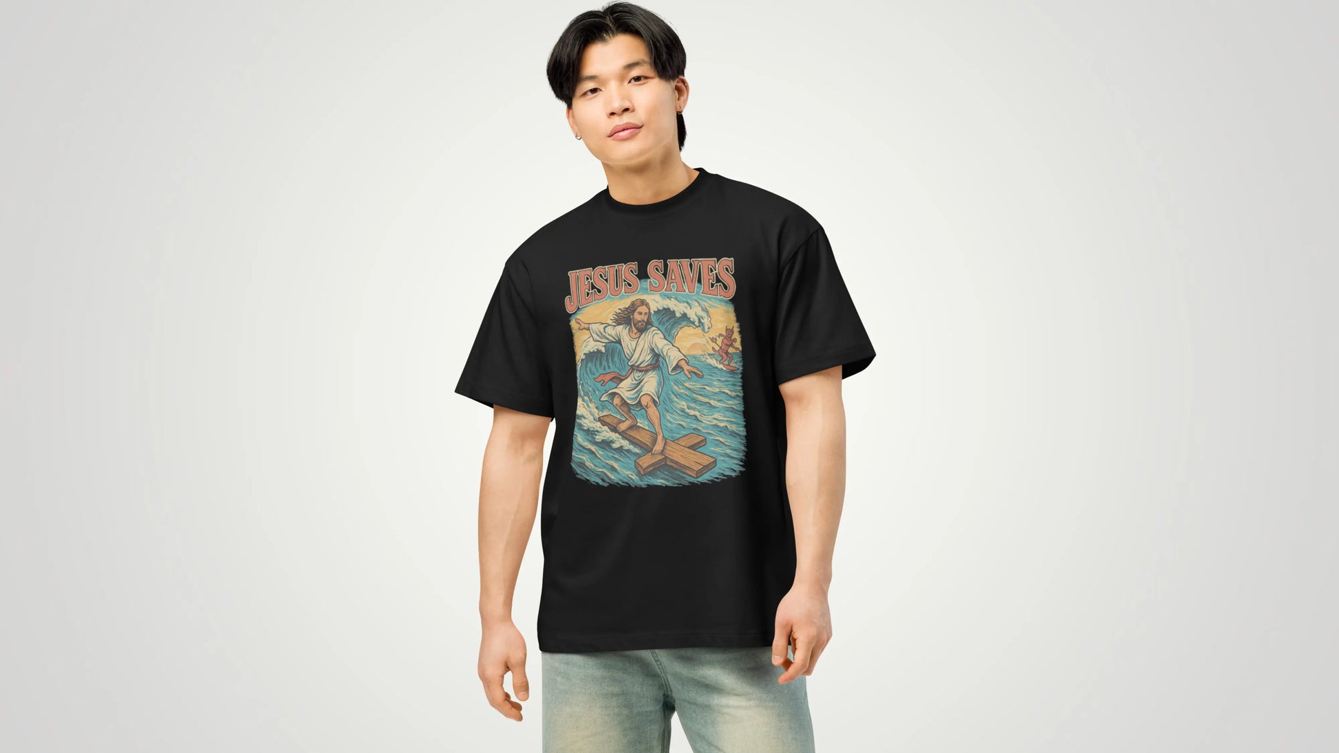 Jesus saves Boxy tee - ThornsofVictory