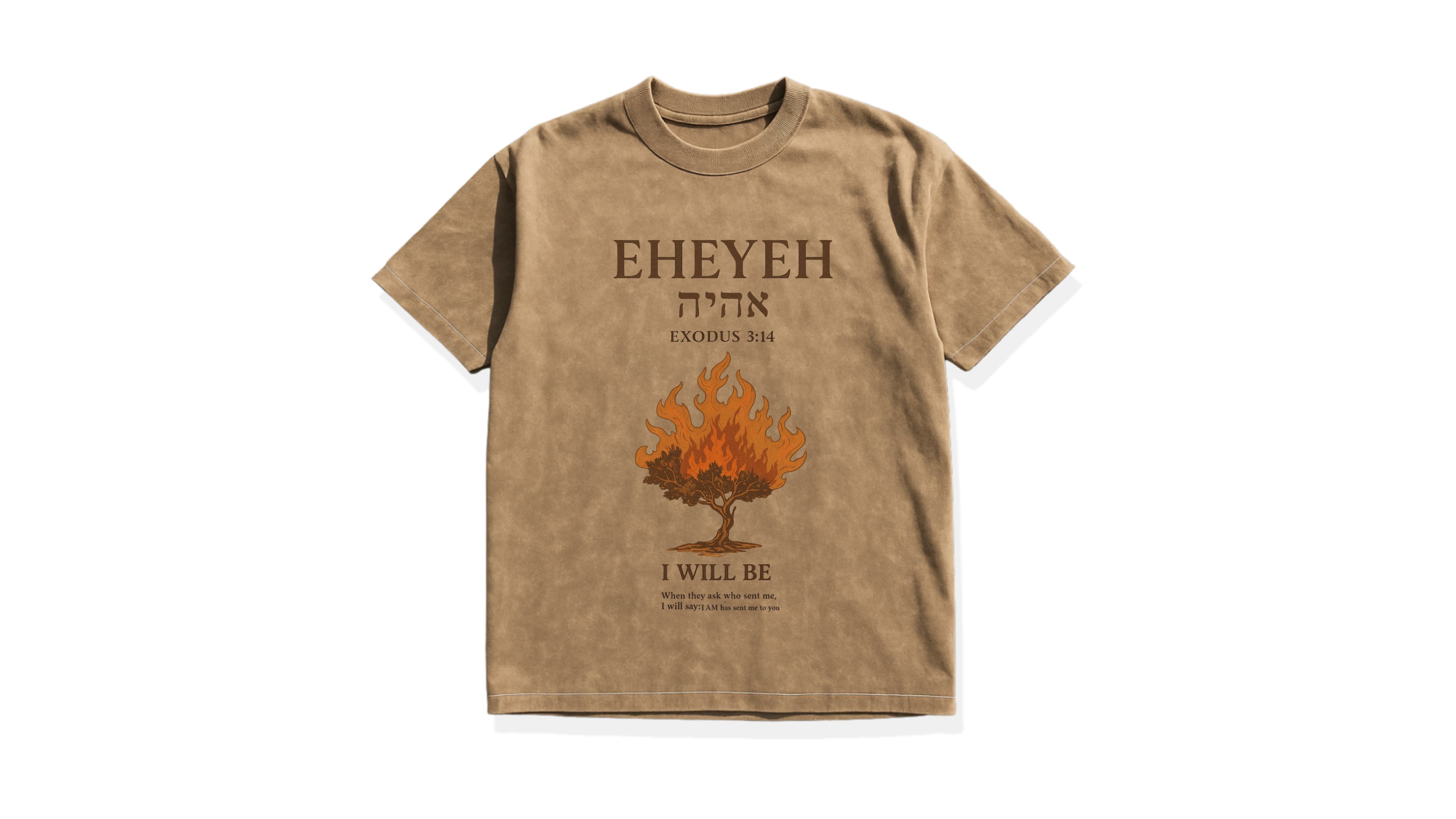 EHEYEH burning bush acid wash tee ODMPOD