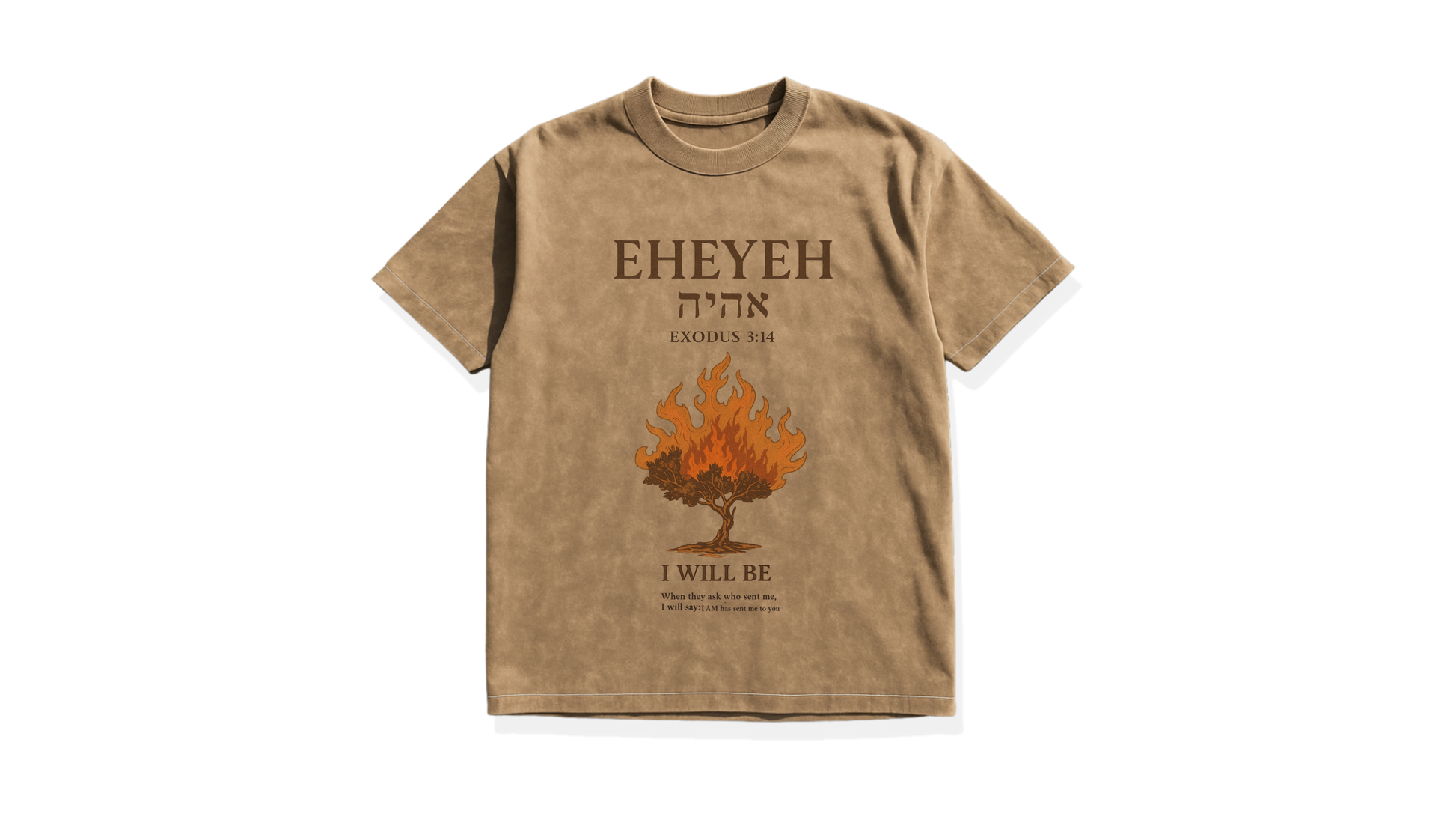 EHEYEH burning bush acid wash tee ODMPOD