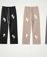 Chrome cross straight fleece pants - ThornsofVictory