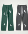 Chrome cross straight fleece pants - ThornsofVictory