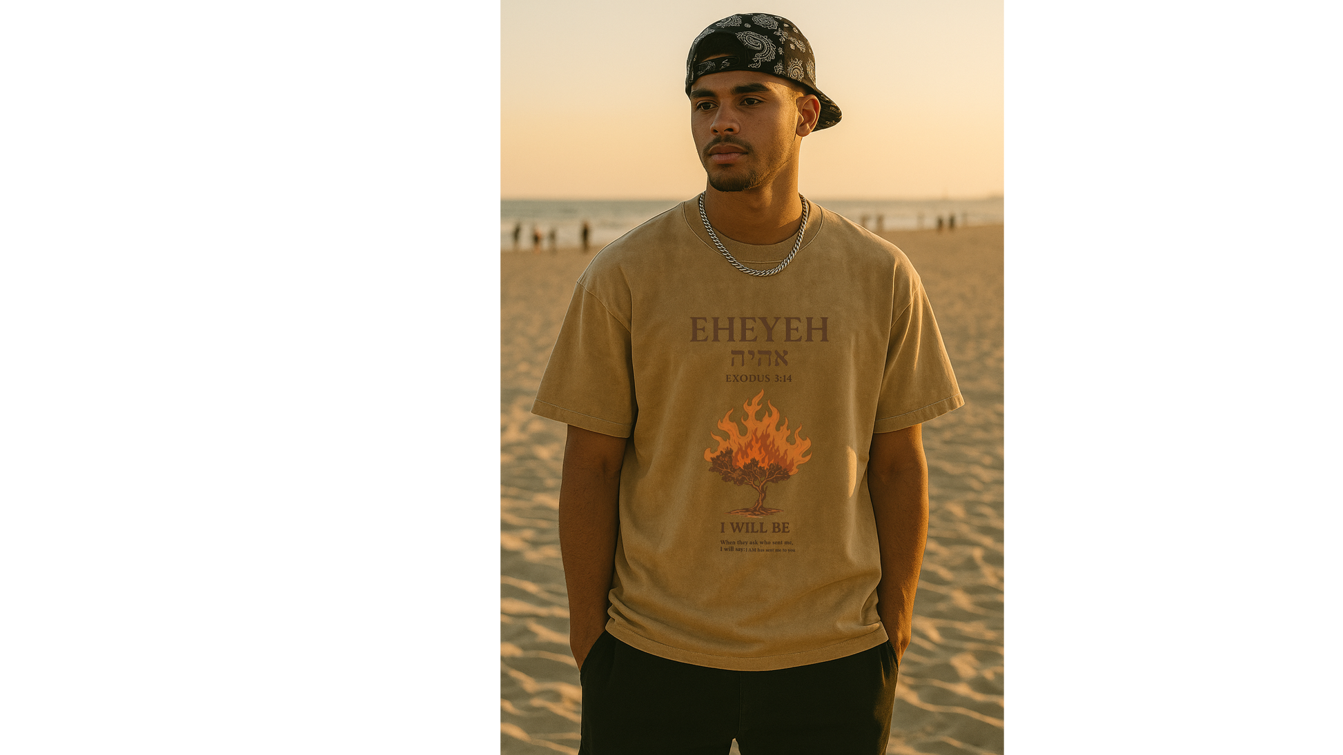 EHEYEH burning bush acid wash tee ODMPOD