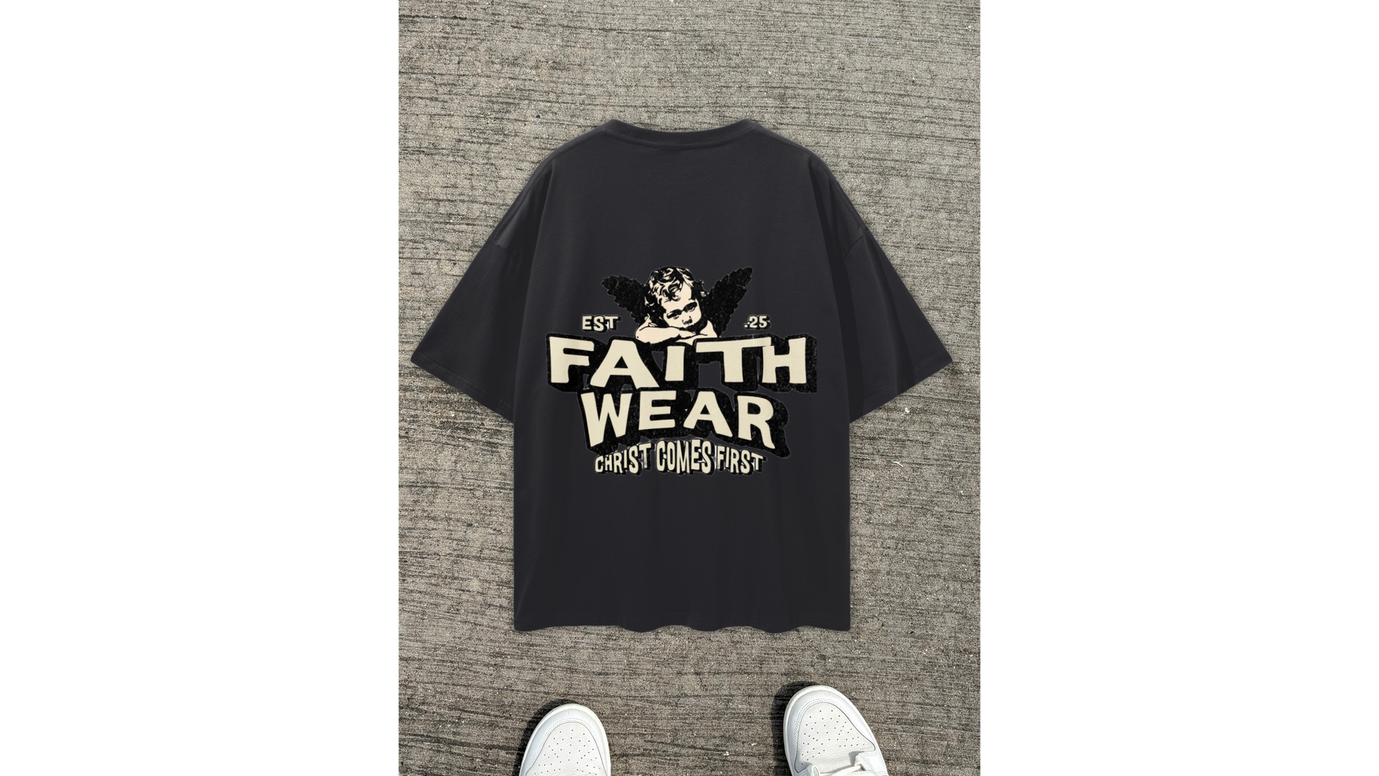 Faith wear christ comes first oversize tee ODMPOD