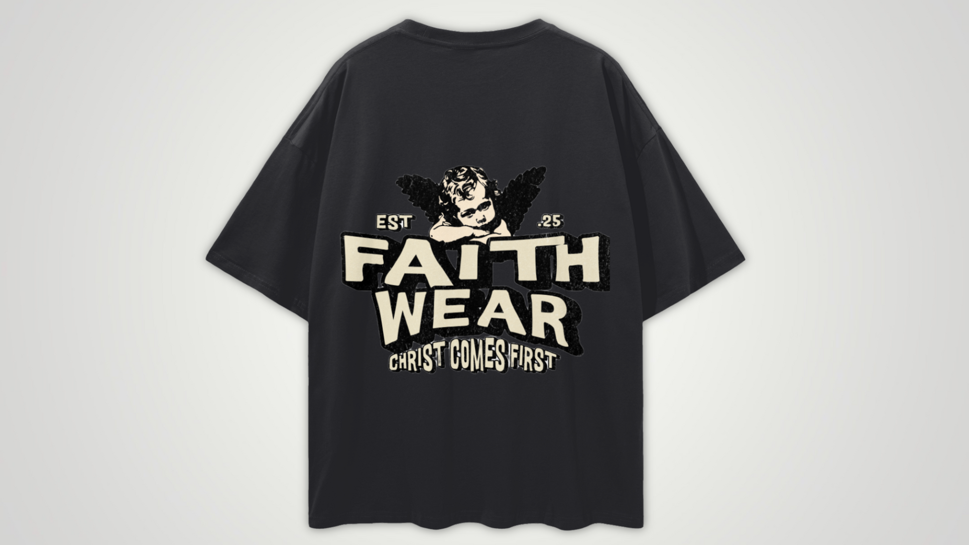 Faith wear christ comes first oversize tee ODMPOD
