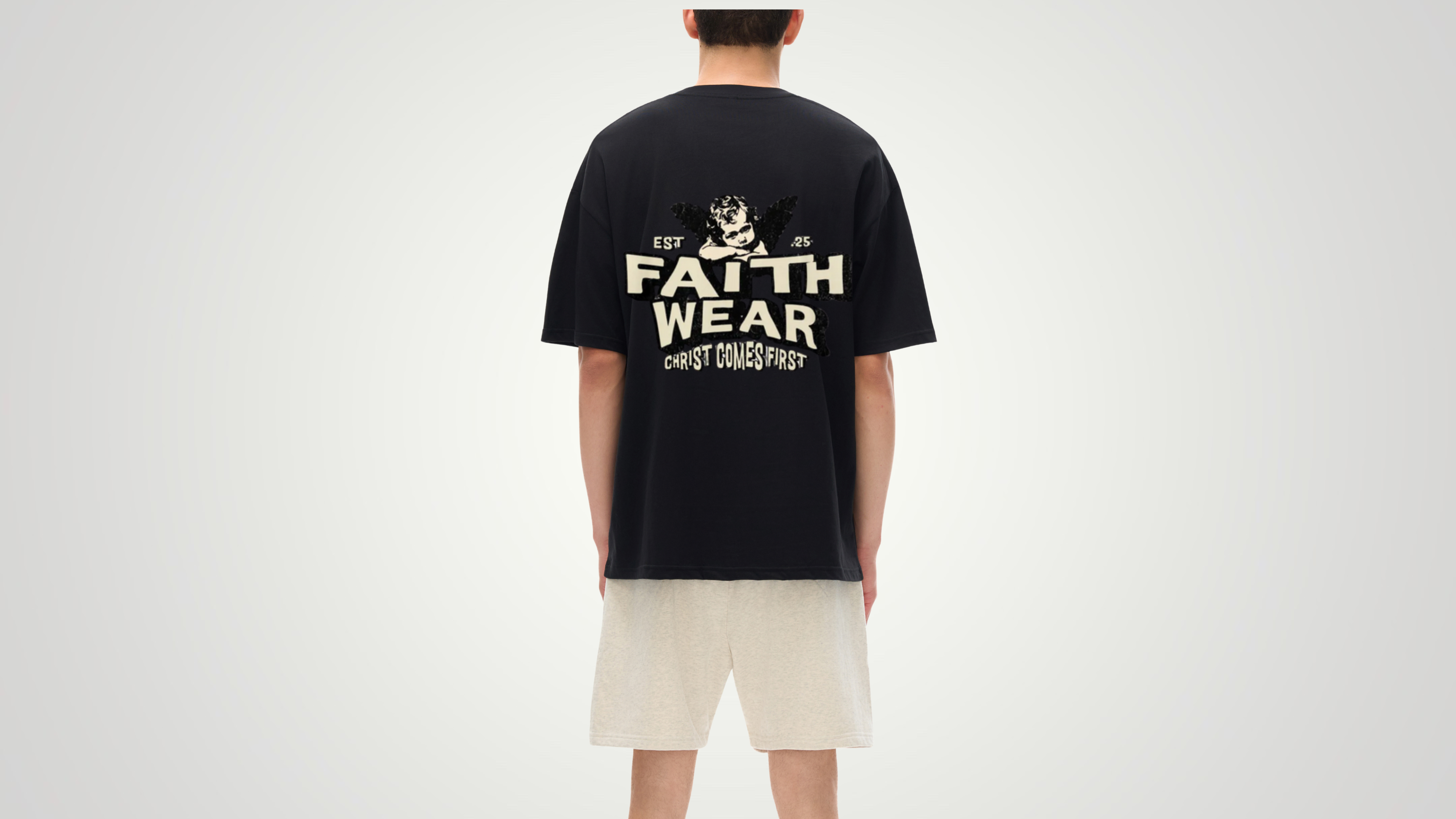 Faith wear christ comes first oversize tee ODMPOD
