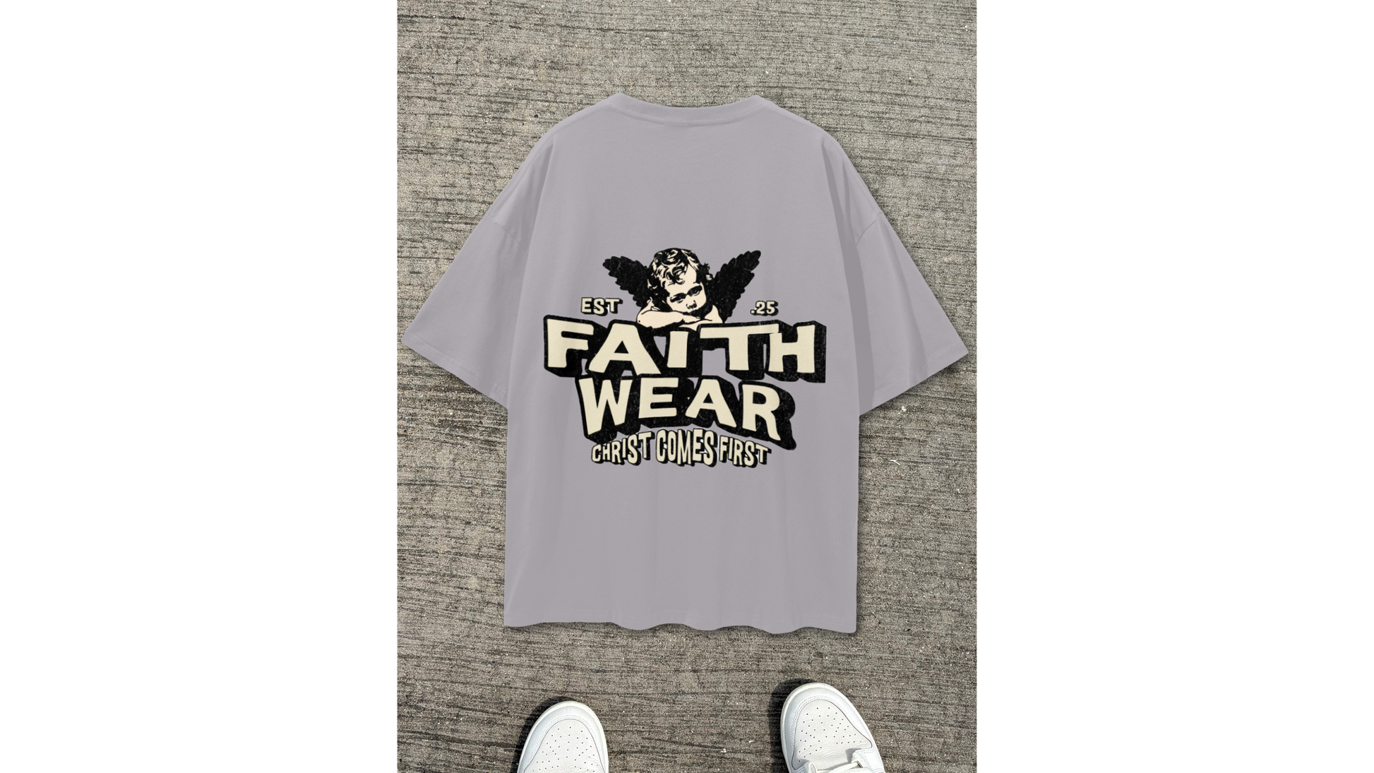 Faith wear christ comes first oversize tee ODMPOD