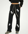 Chrome cross straight fleece pants - ThornsofVictory
