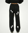 Chrome cross straight fleece pants - ThornsofVictory