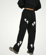Chrome cross straight fleece pants - ThornsofVictory