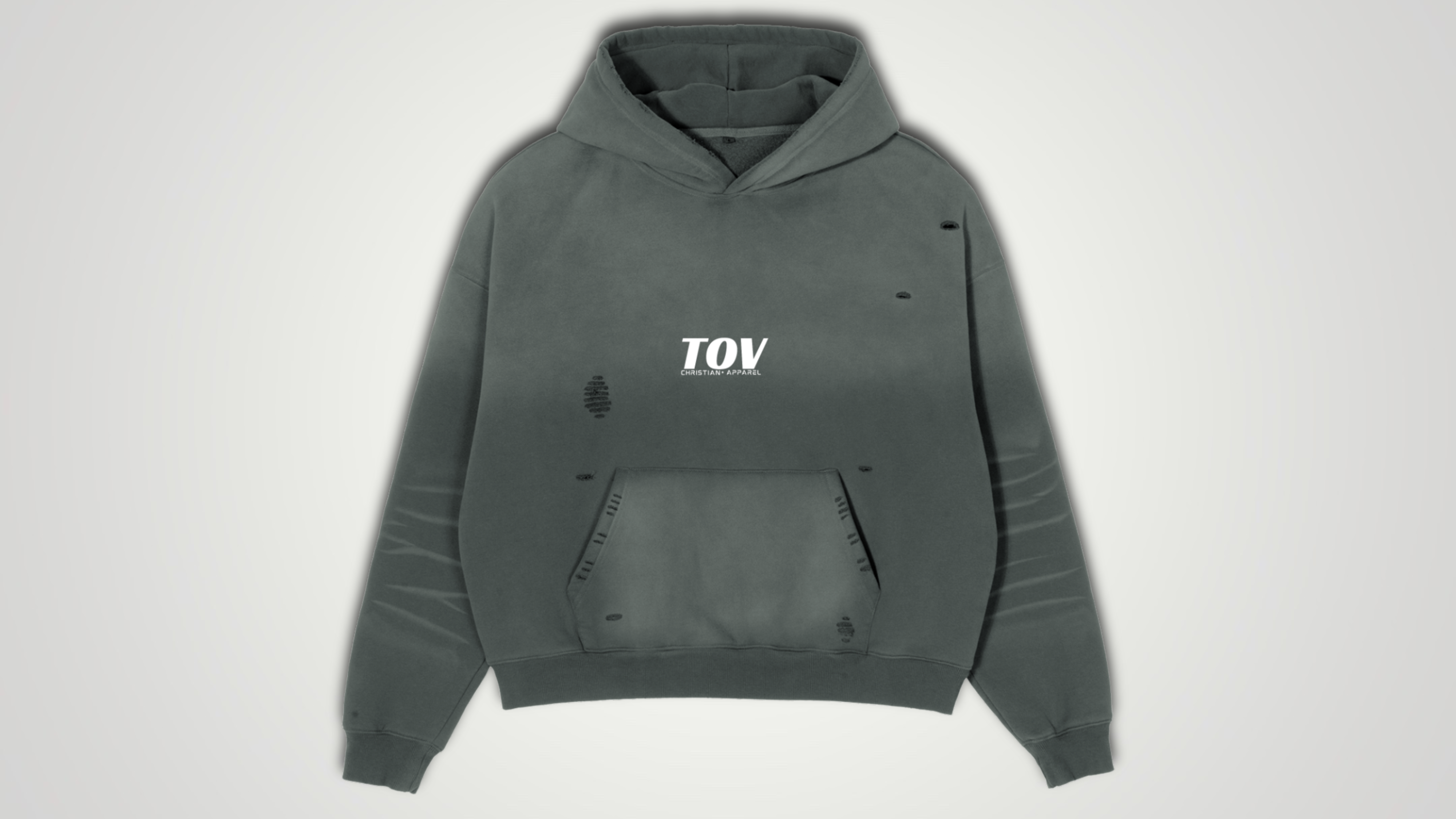 Frayed Sunfade Boxy Fleece Hoodie ODMPOD