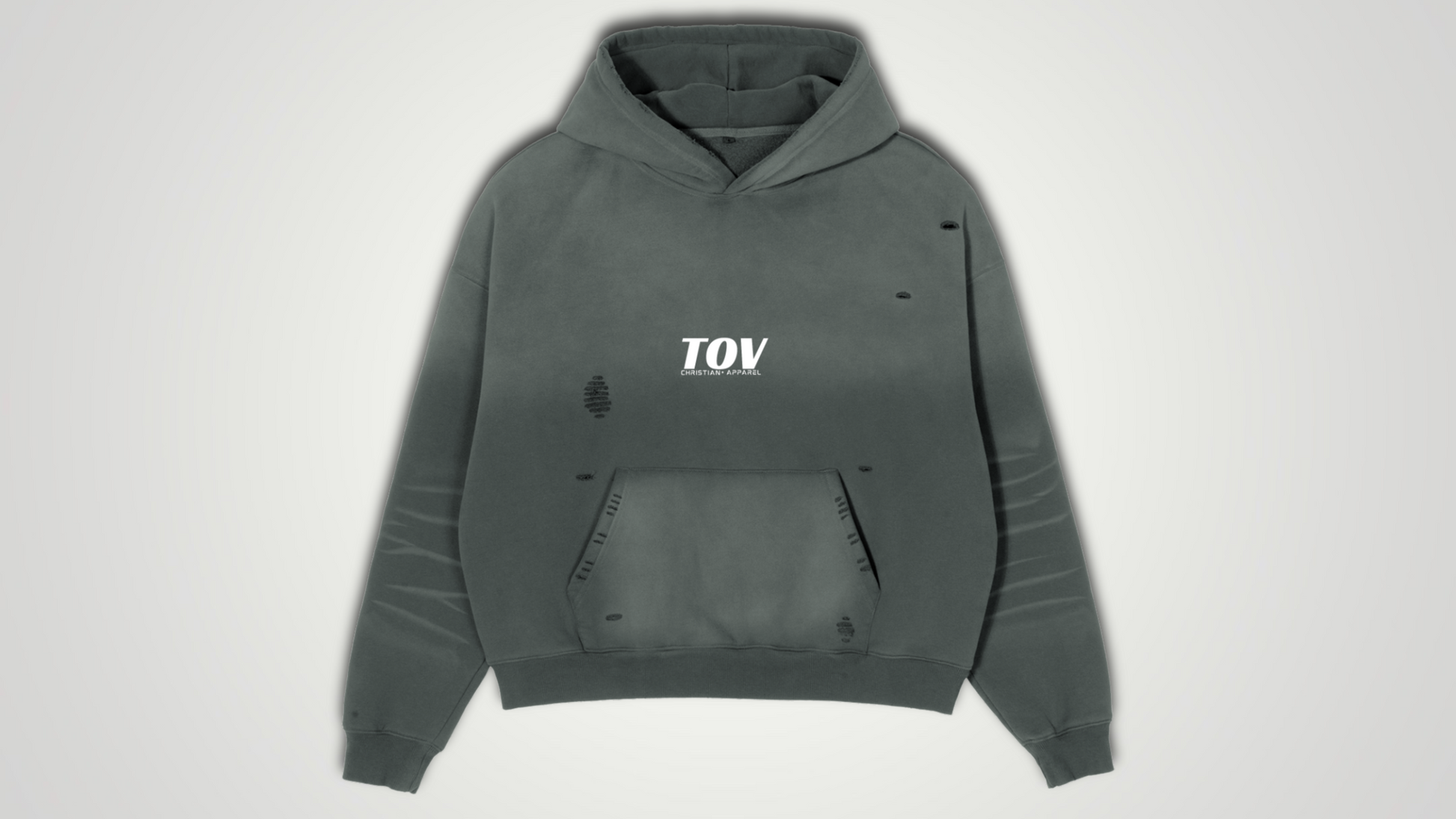 Frayed Sunfade Boxy Fleece Hoodie ODMPOD