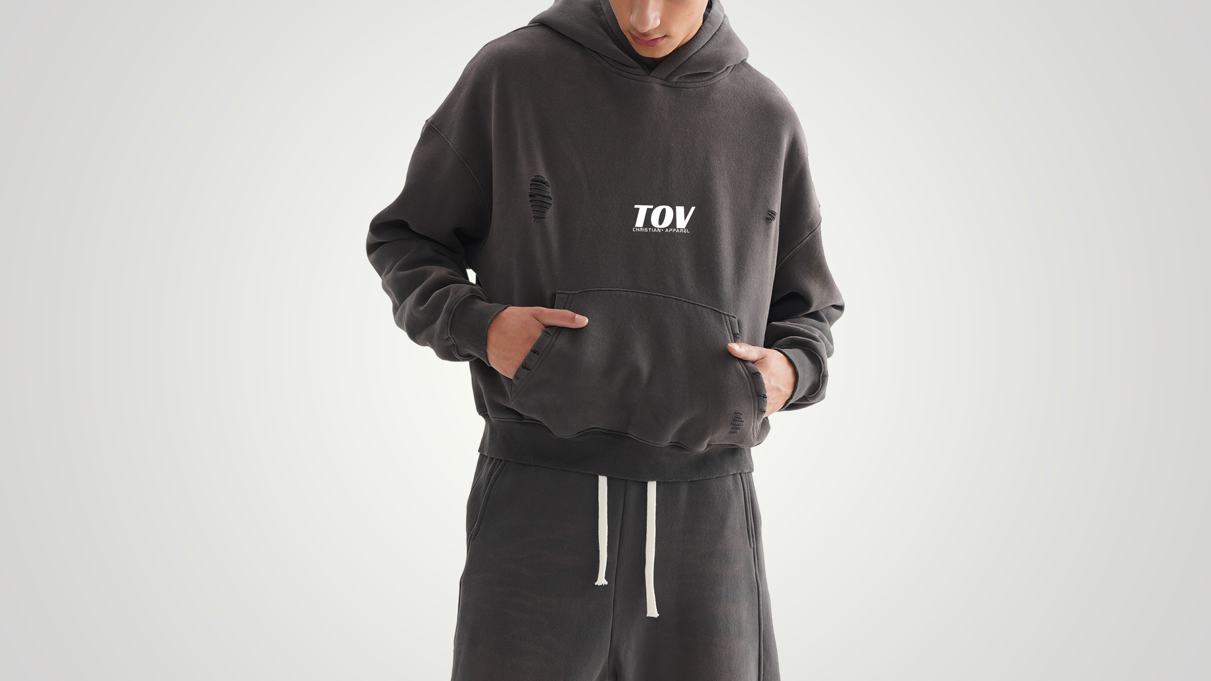 Frayed Sunfade Boxy Fleece Hoodie ODMPOD