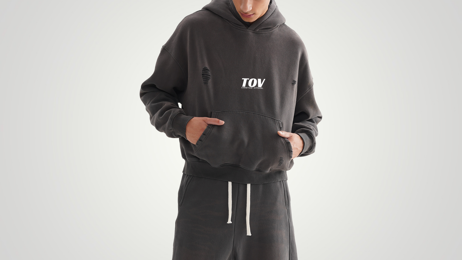 Frayed Sunfade Boxy Fleece Hoodie ODMPOD