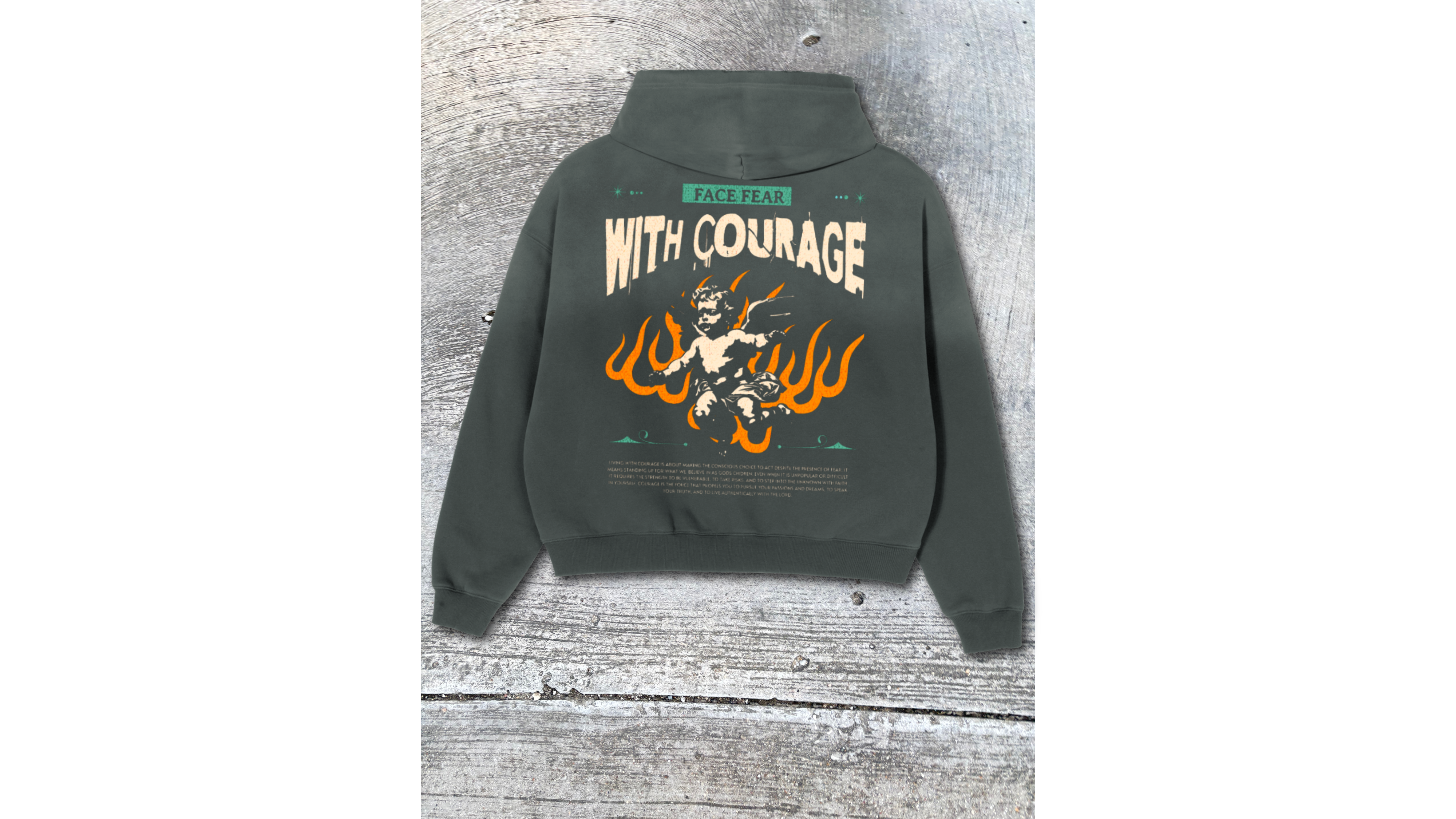 Frayed Sunfade Boxy Fleece Hoodie ODMPOD