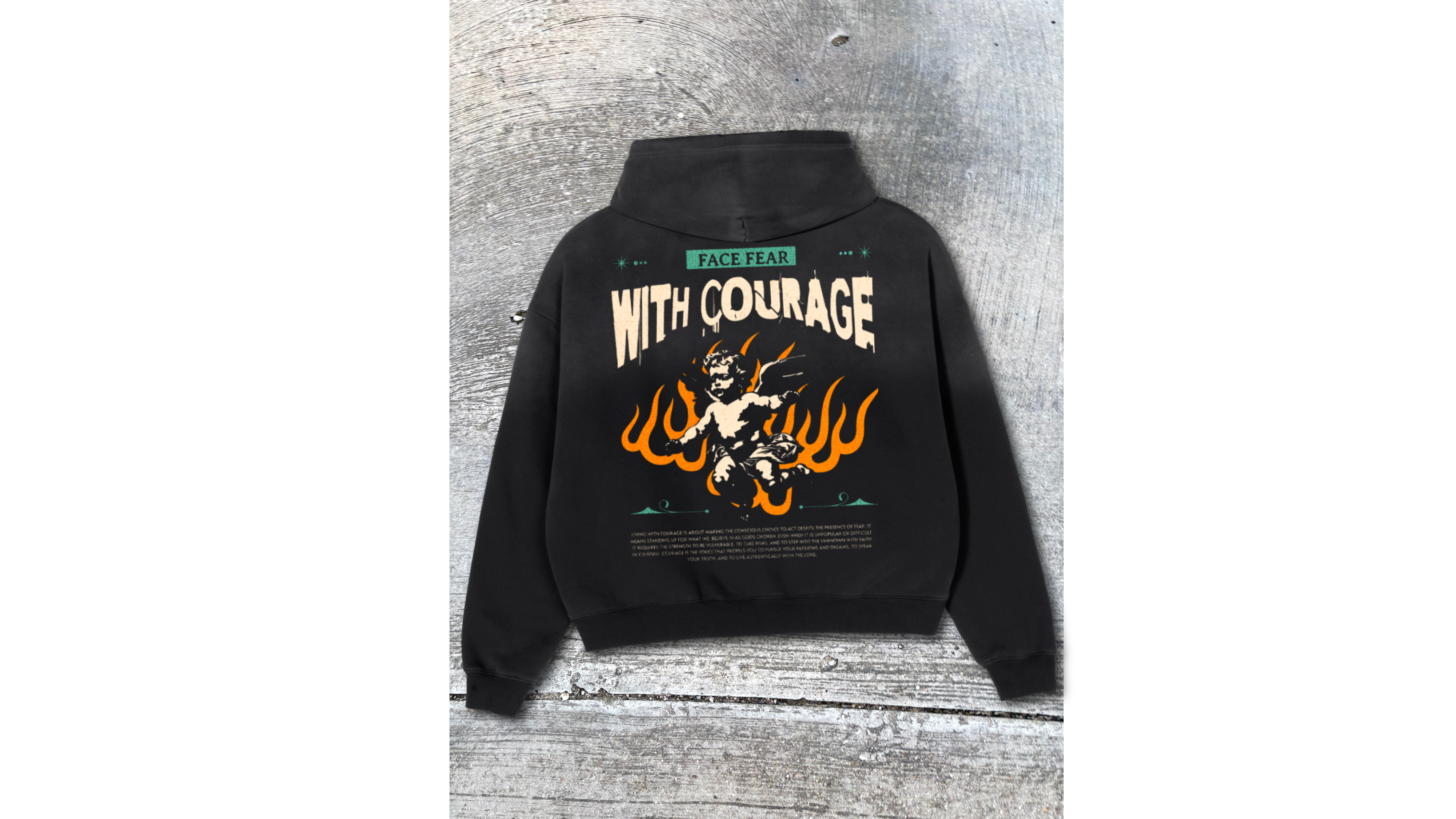 Frayed Sunfade Boxy Fleece Hoodie ODMPOD