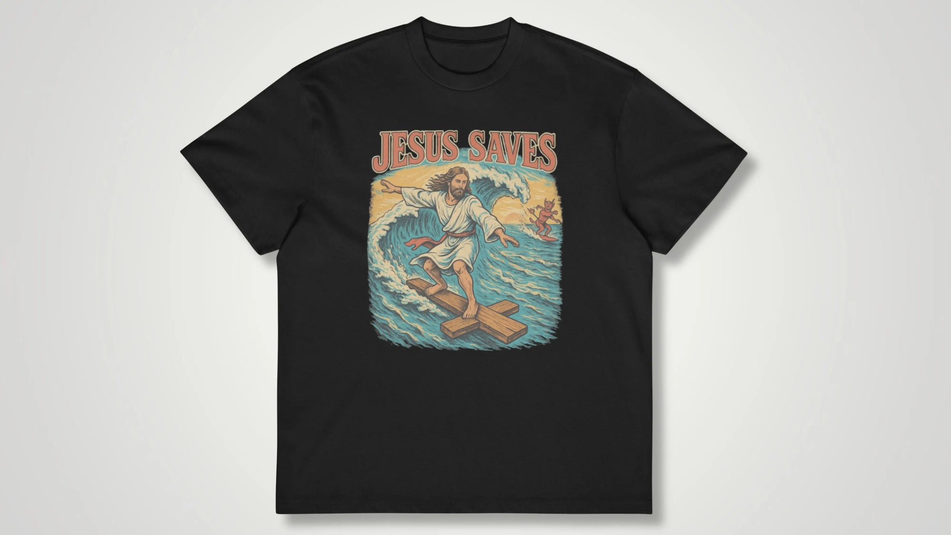 Jesus saves Boxy tee - ThornsofVictory