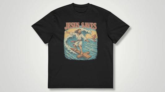 Jesus saves Boxy tee - ThornsofVictory