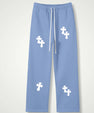 Chrome cross straight fleece pants - ThornsofVictory