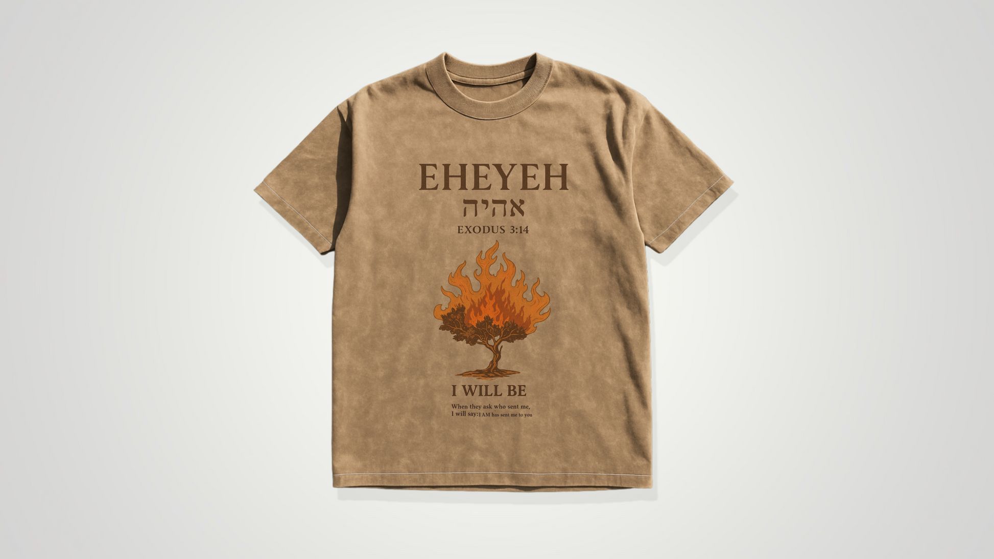 EHEYEH burning bush acid wash tee ODMPOD