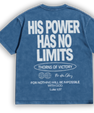 His power has no limits acid wash tee ODMPOD
